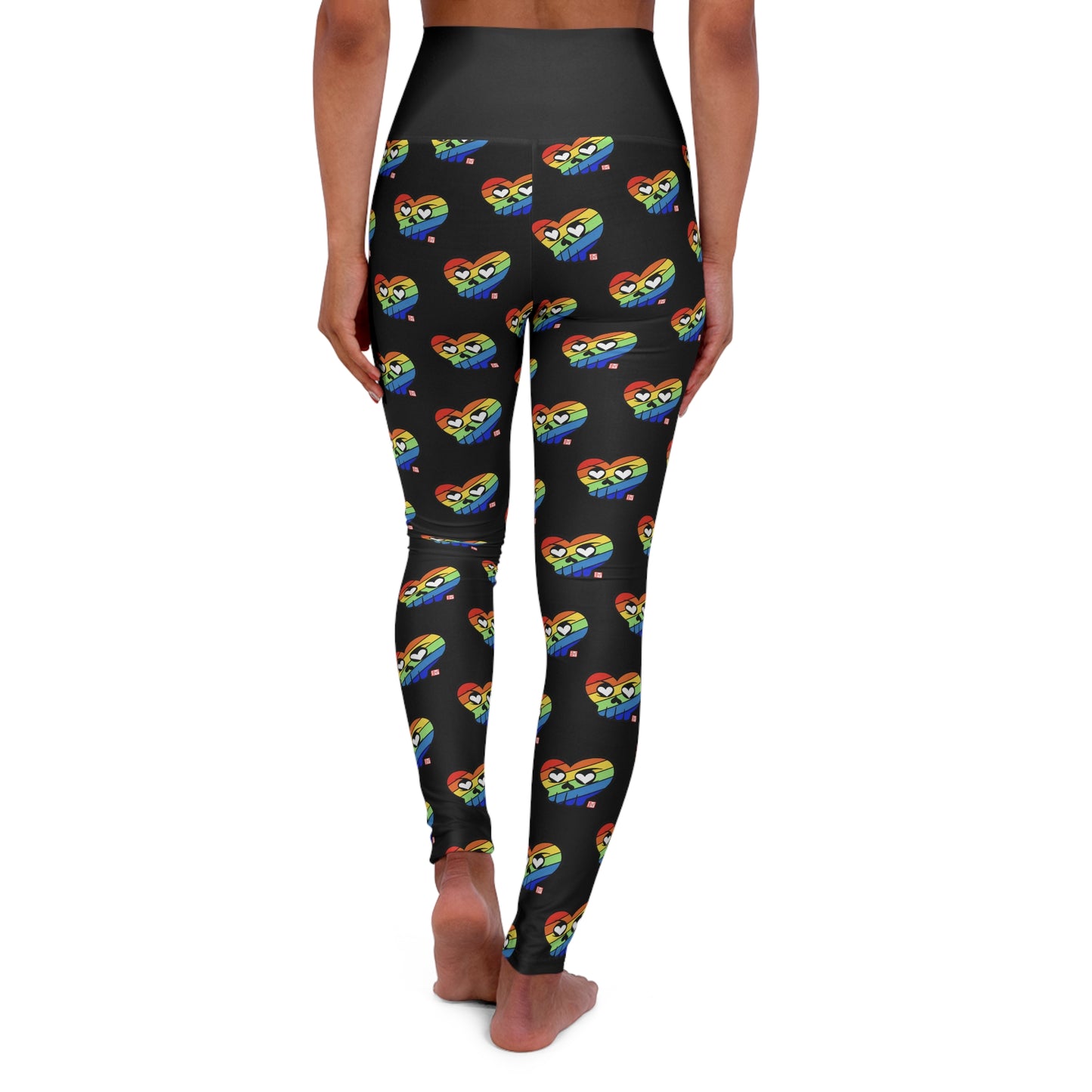 “Rainbow HeartSkulls™️” High Waisted Yoga Leggings