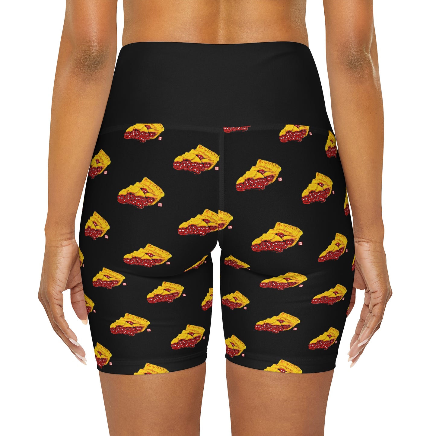 “HeartSkulls™️ Pie” High Waisted Yoga Shorts