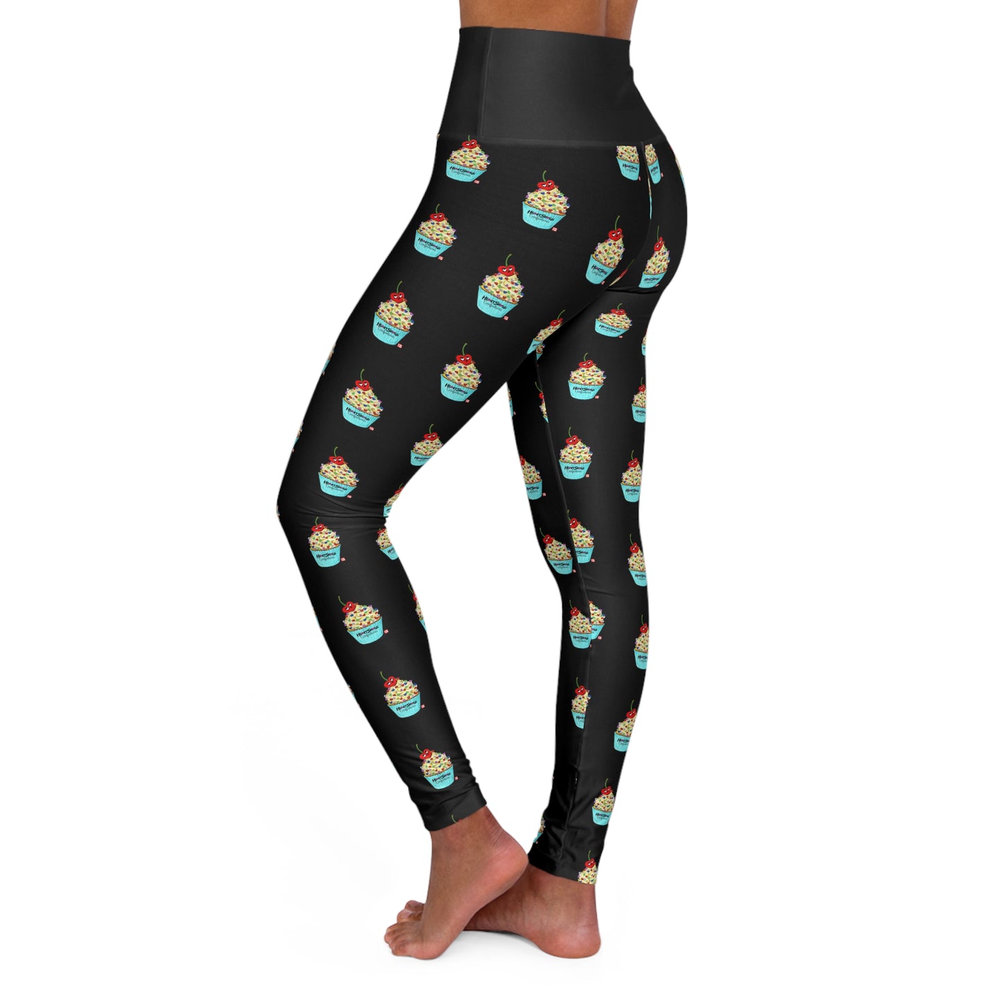 “HeartSkulls™️ Cupcake” High Waisted Yoga Leggings