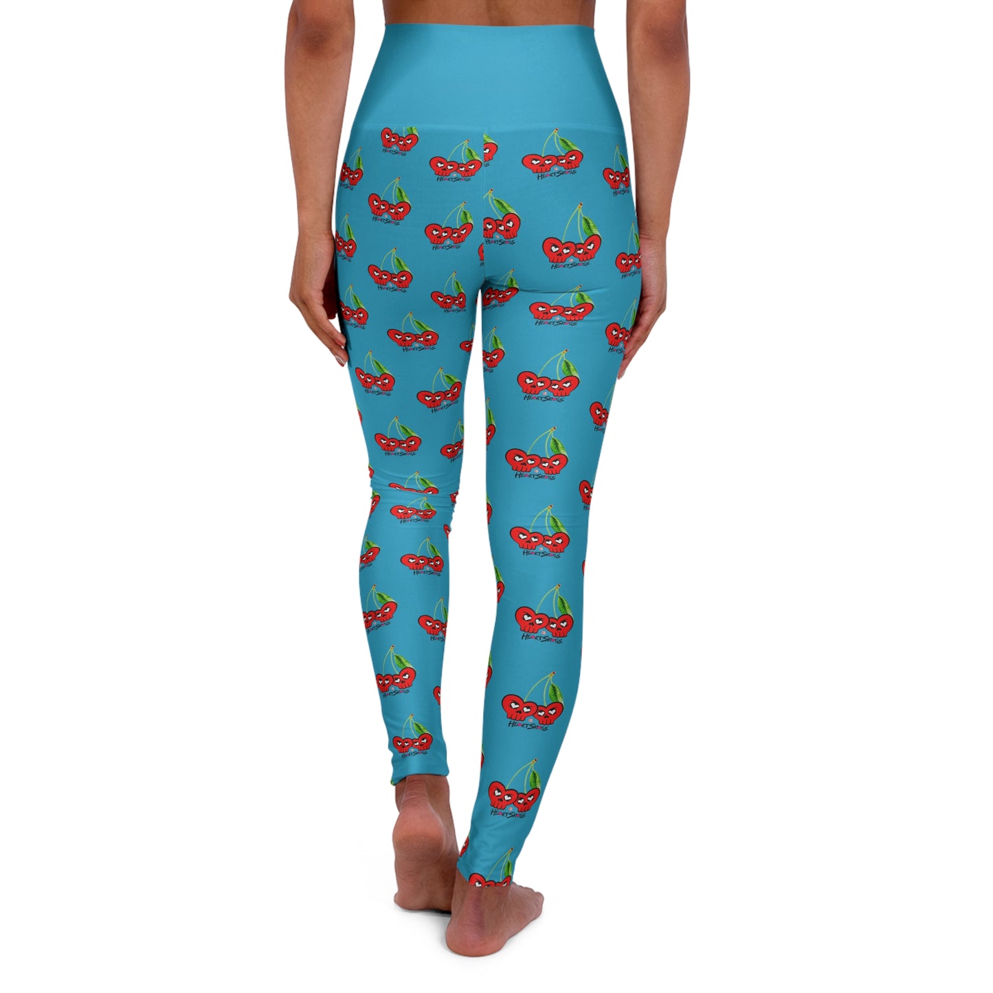 “HeartSkulls™️ Cherries” High Waisted Yoga Leggings