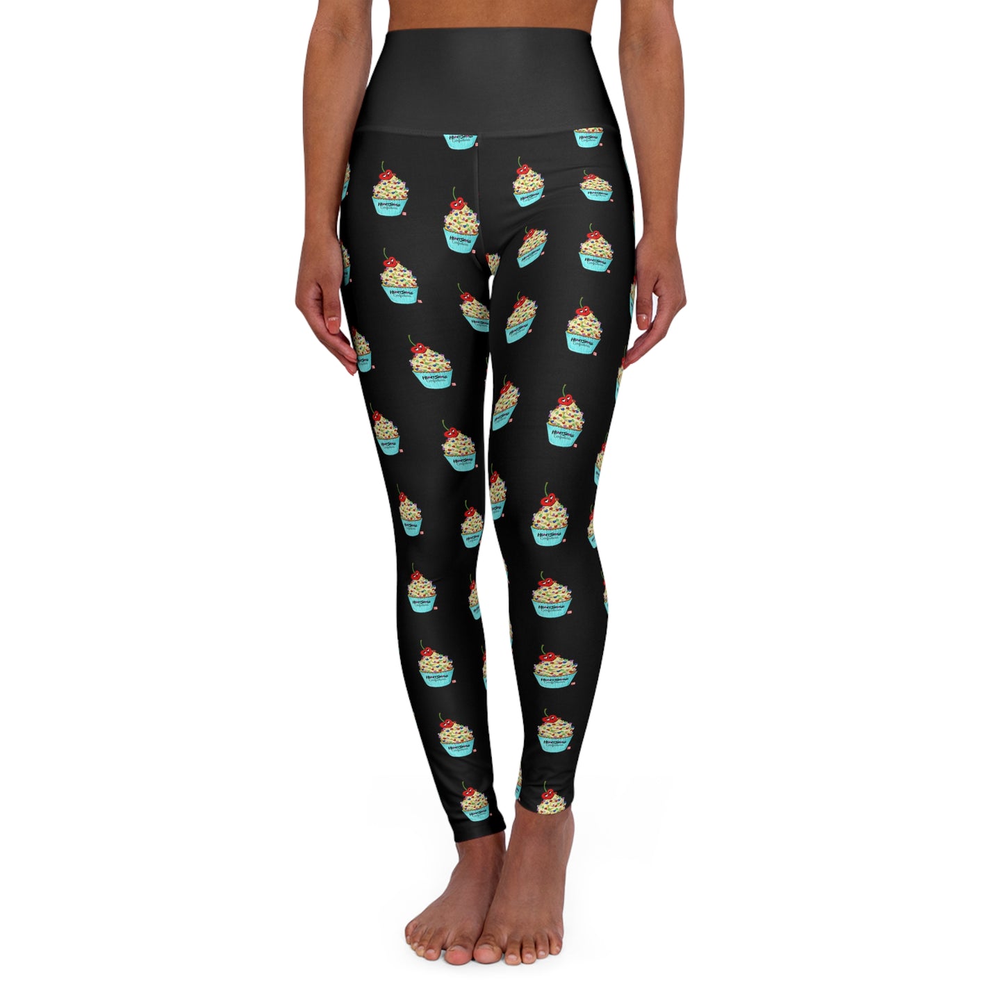 “HeartSkulls™️ Cupcake” High Waisted Yoga Leggings