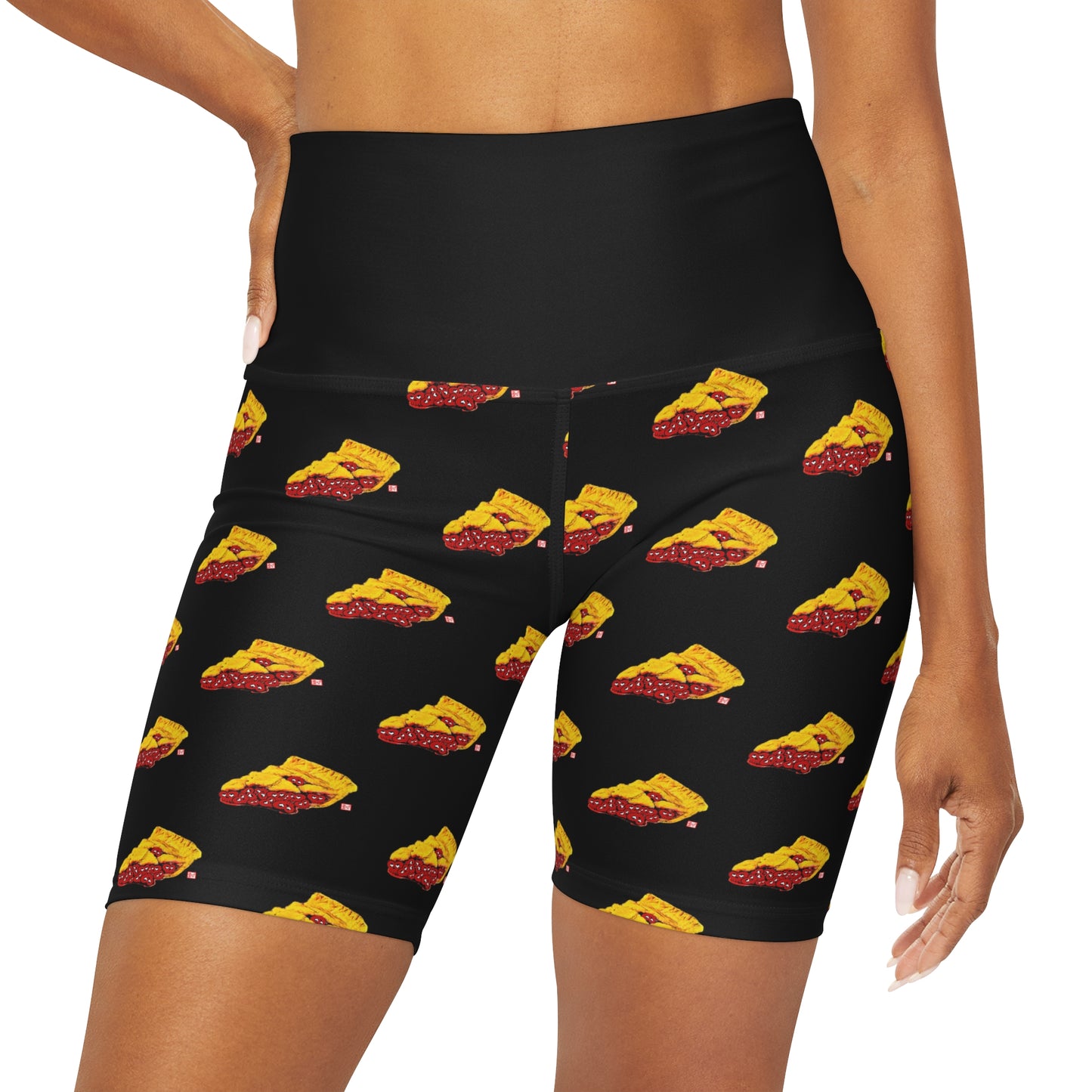 “HeartSkulls™️ Pie” High Waisted Yoga Shorts