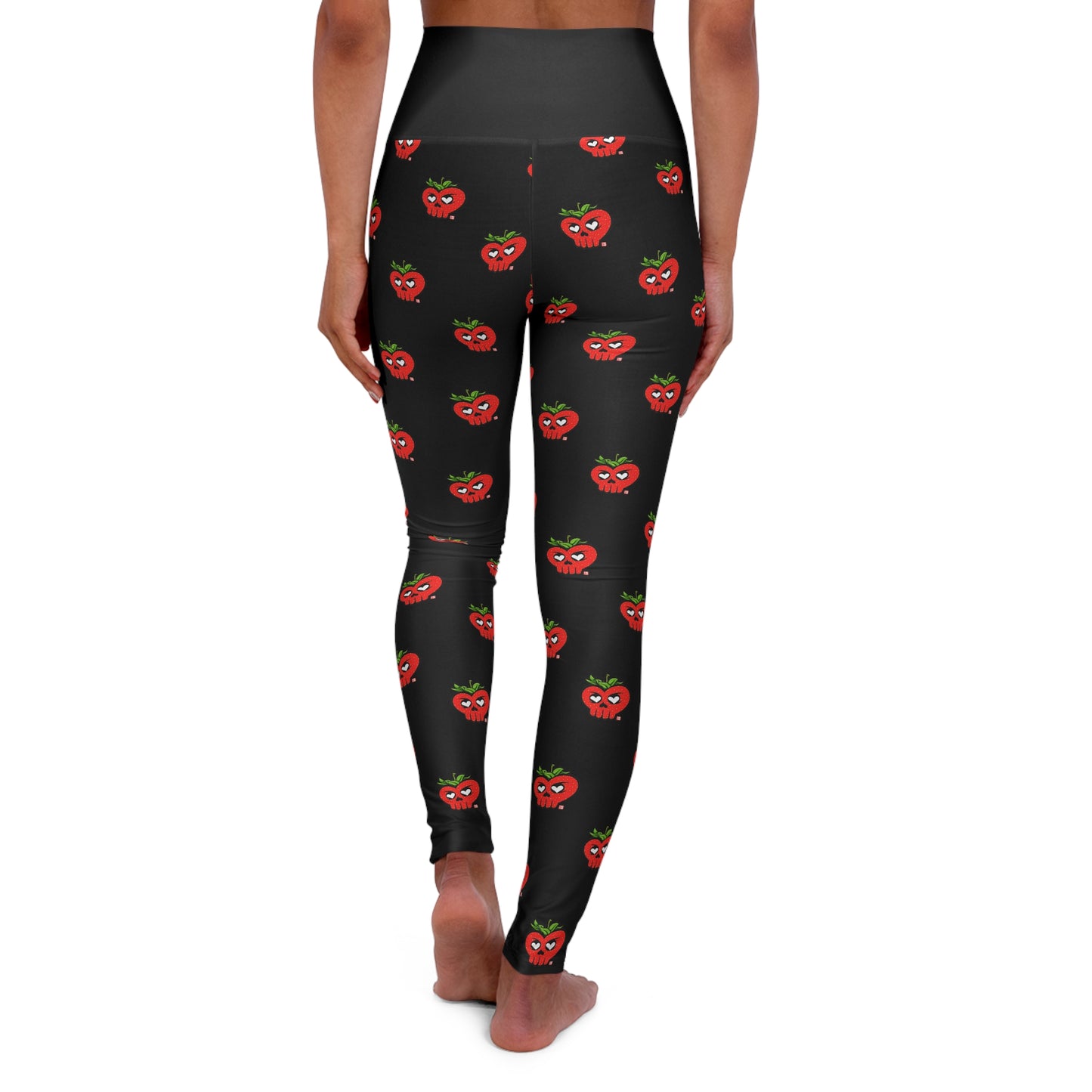 “HeartSkulls™️ Strawberry” High Waisted Yoga Leggings