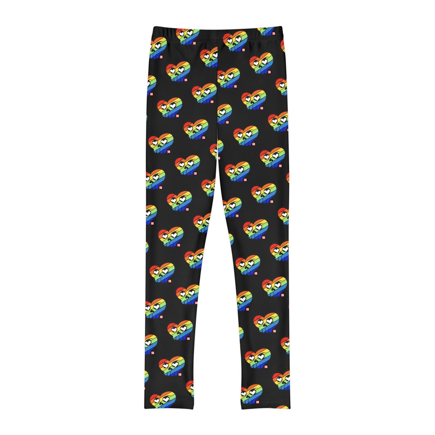 “Rainbow HeartSkulls™️” Youth Full-Length Leggings