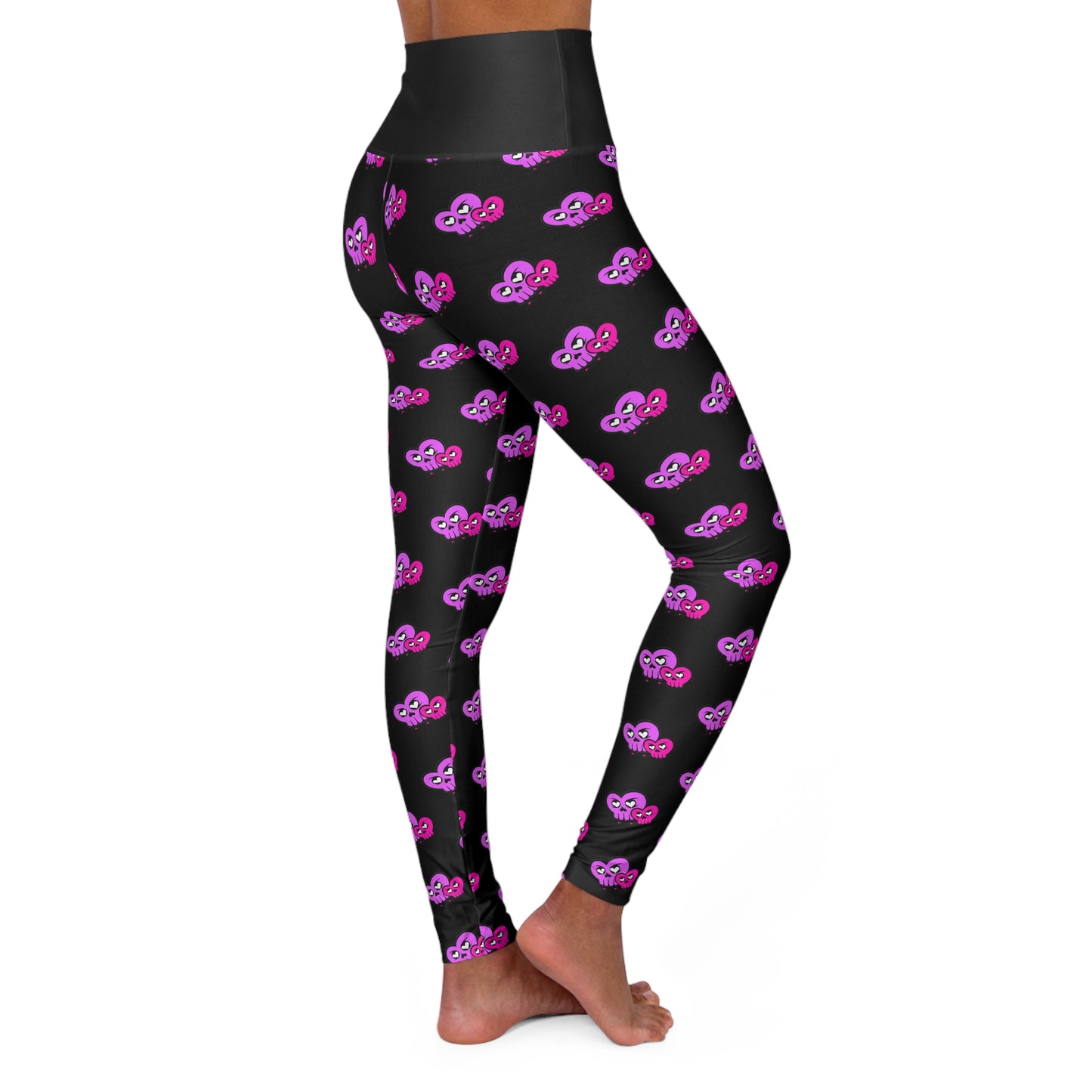 “HeartSkulls™️ Besties” High Waisted Yoga Leggings