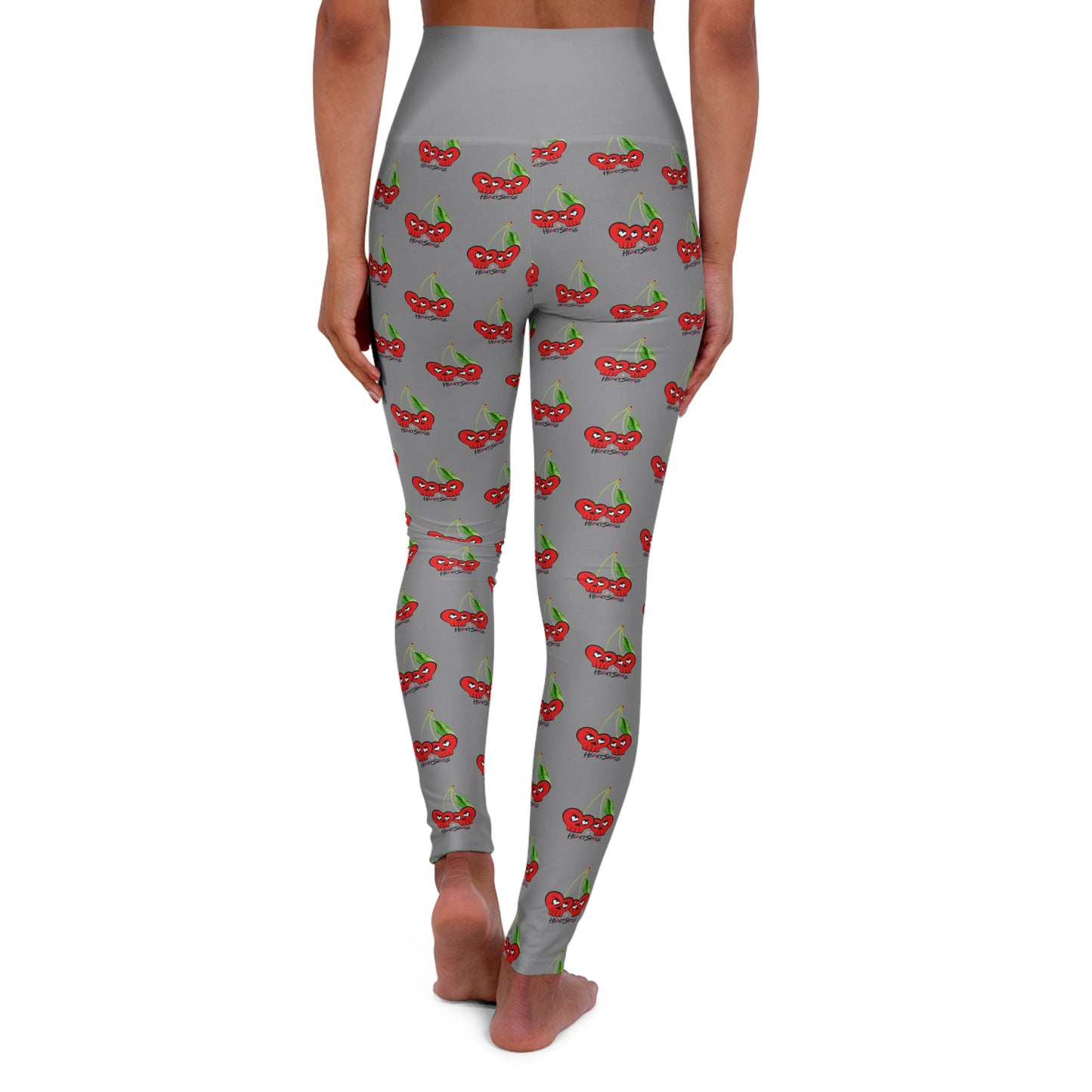 “HeartSkulls™️ Cherries” High Waisted Yoga Leggings