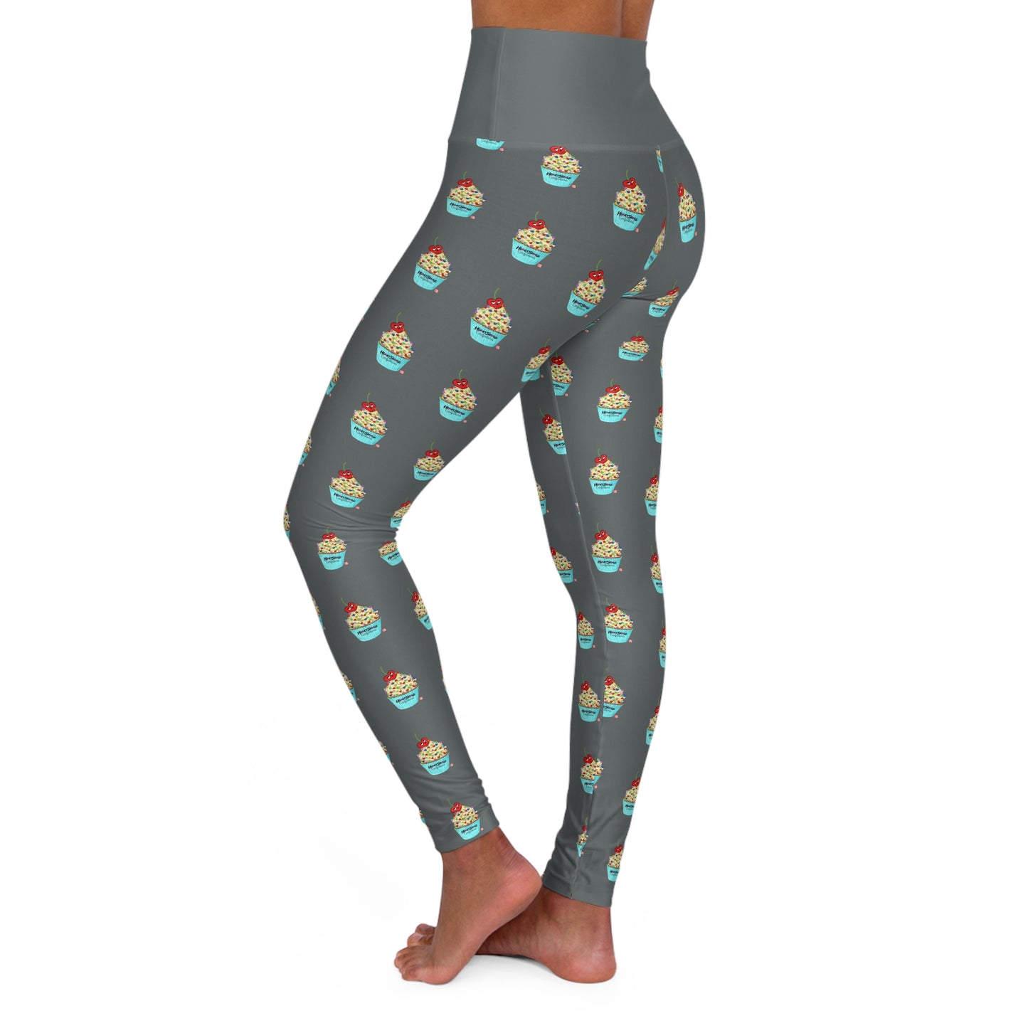 “HeartSkulls™️ Cupcake” High Waisted Yoga Leggings