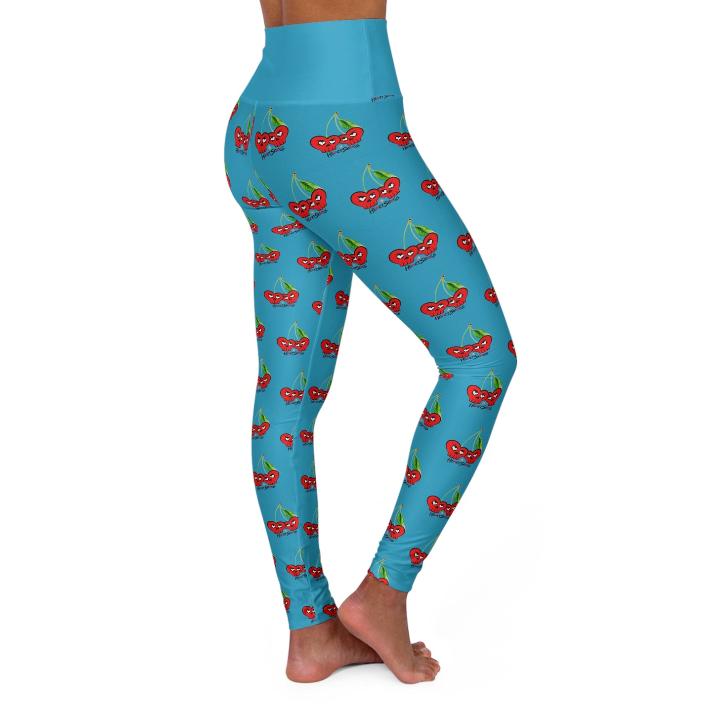 “HeartSkulls™️ Cherries” High Waisted Yoga Leggings