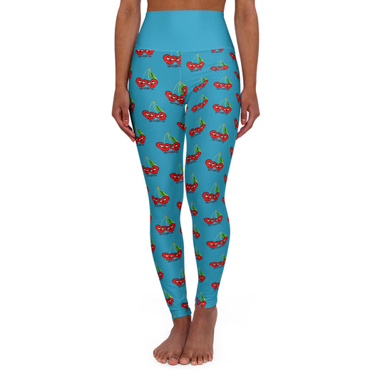 “HeartSkulls™️ Cherries” High Waisted Yoga Leggings