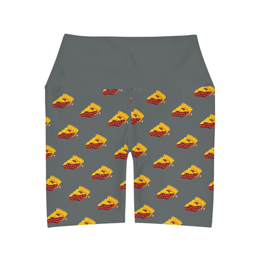 “HeartSkulls™️ Pie” High Waisted Yoga Shorts