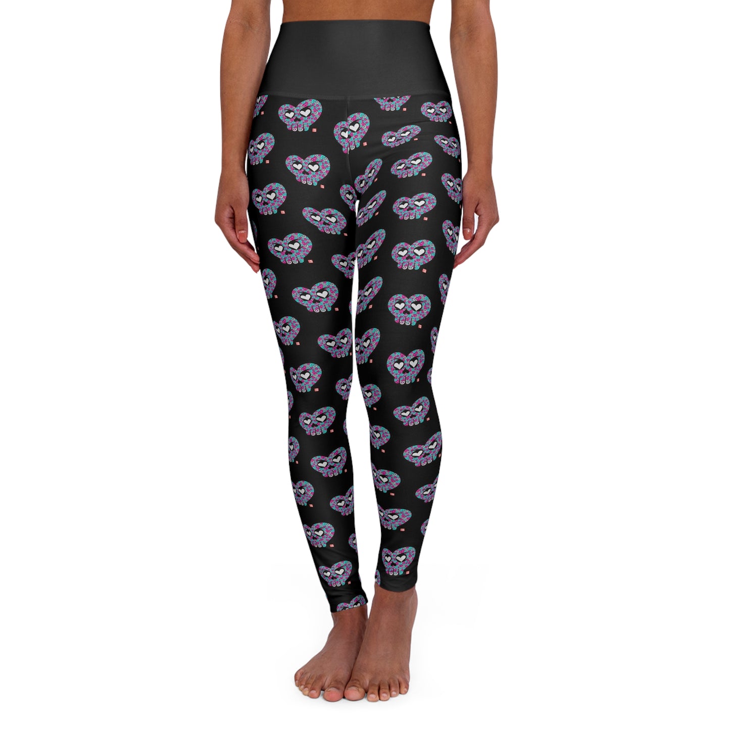 “HeartSkulls™️ #3” High Waisted Yoga Leggings