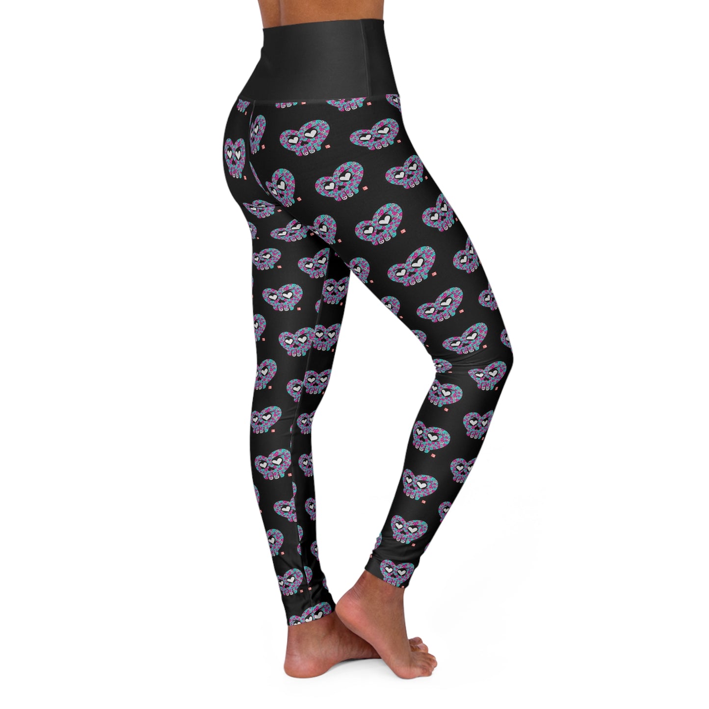 “HeartSkulls™️ #3” High Waisted Yoga Leggings