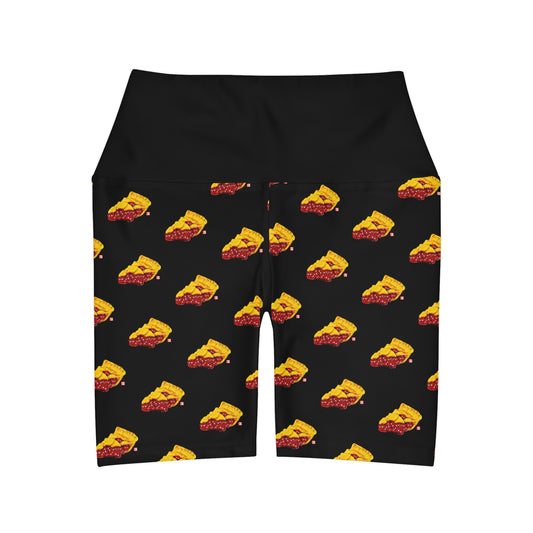 “HeartSkulls™️ Pie” High Waisted Yoga Shorts