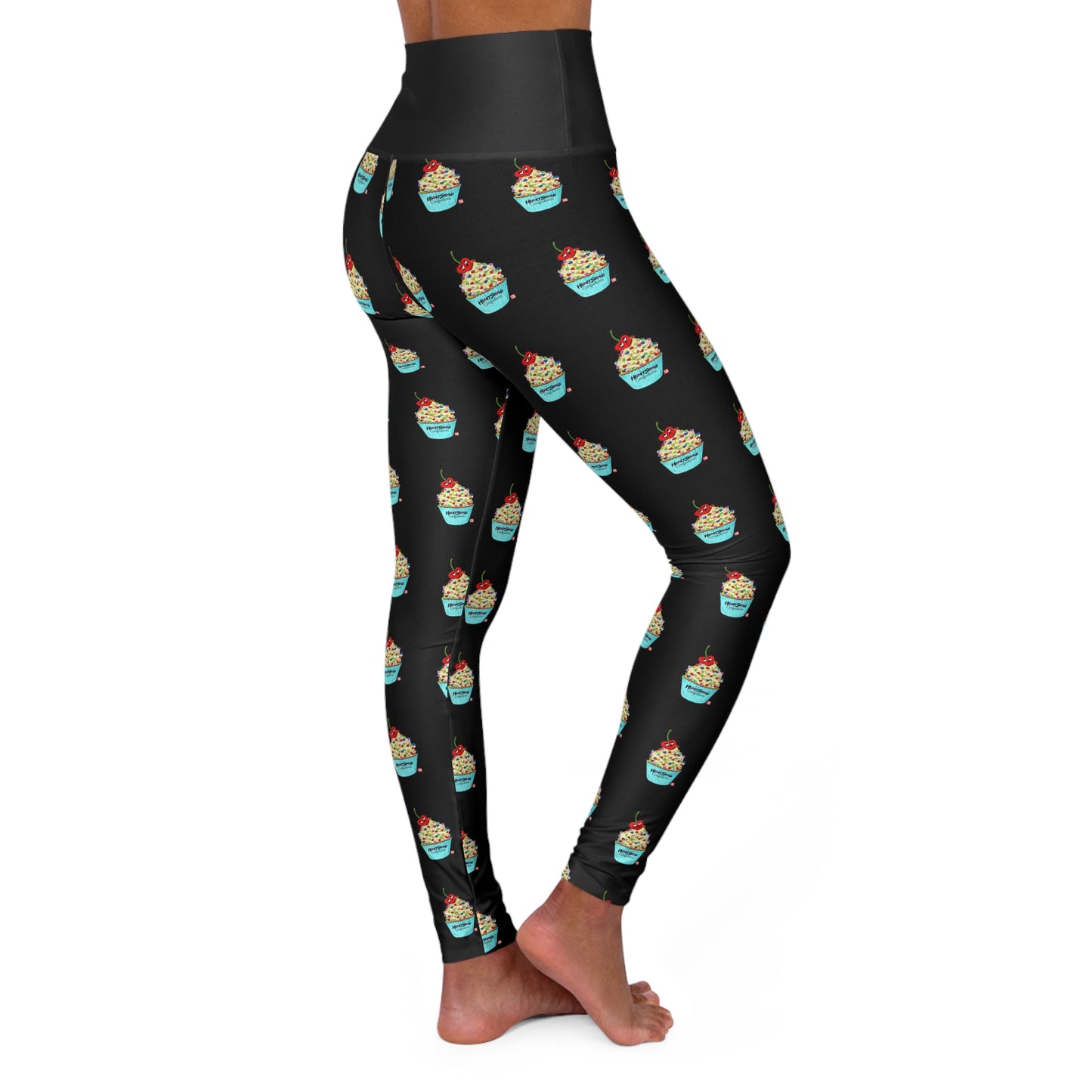 “HeartSkulls™️ Cupcake” High Waisted Yoga Leggings